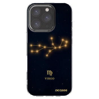 Picasee Apple iPhone 16 Pro Hülle - Transparentes Silikon - VIRGO