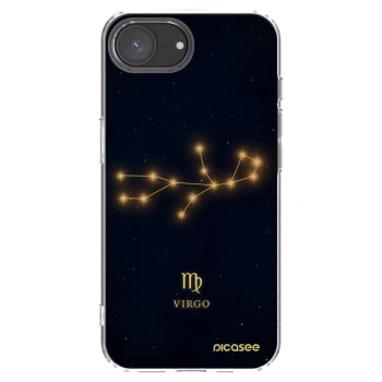 Picasee Apple iPhone 16e Hülle - Transparentes Silikon - VIRGO