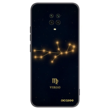 Picasee Xiaomi Redmi Note 9 Pro Hülle - Schwarzes Silikon - VIRGO
