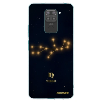 Picasee Xiaomi Redmi Note 9 Hülle - Schwarzes Silikon - VIRGO