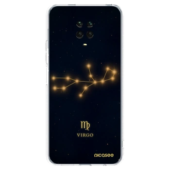 Picasee Xiaomi Redmi Note 9S Hülle - Transparentes Silikon - VIRGO