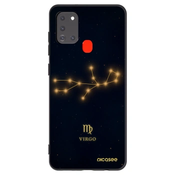 Picasee Samsung Galaxy A21s Hülle - Schwarzes Silikon - VIRGO