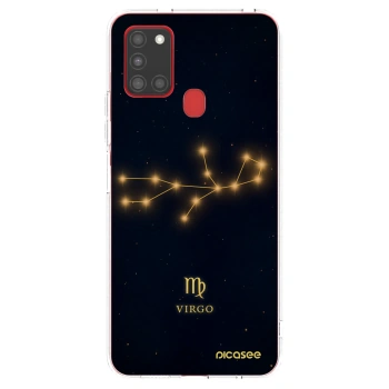 Picasee Samsung Galaxy A21s Hülle - Transparentes Silikon - VIRGO