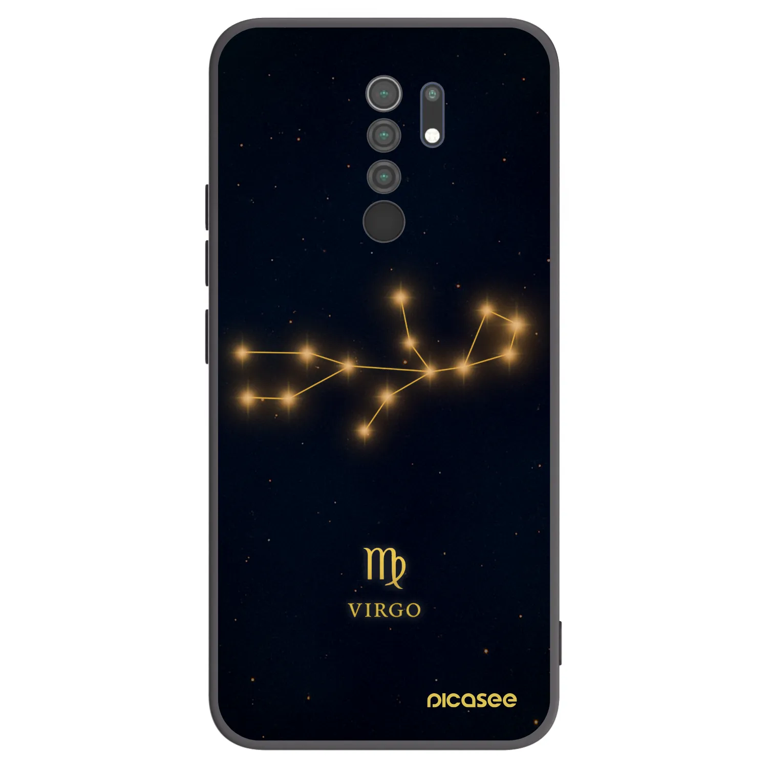 Picasee Xiaomi Redmi 9 Hülle - Schwarzes Silikon - VIRGO