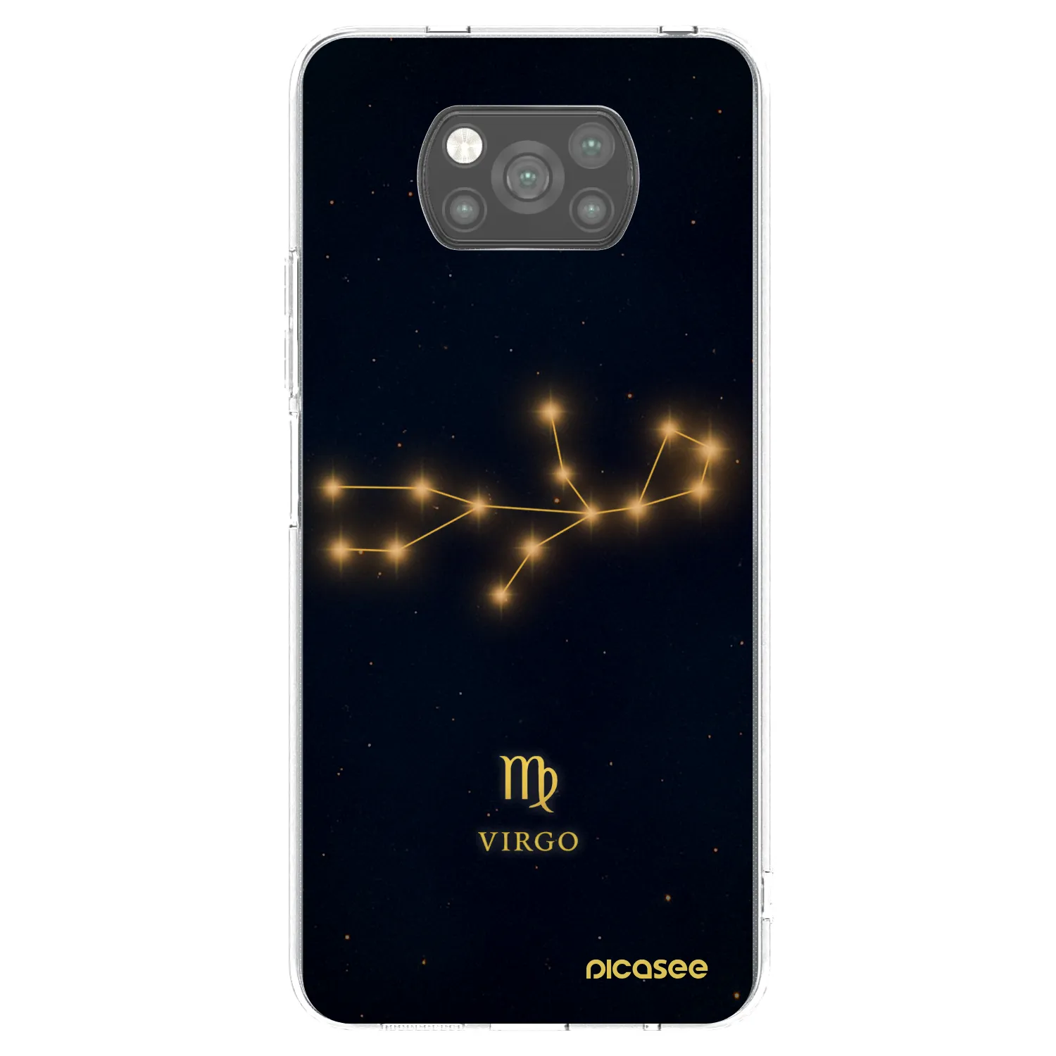Picasee Xiaomi Poco X3 Hülle - Schwarzes Silikon - VIRGO