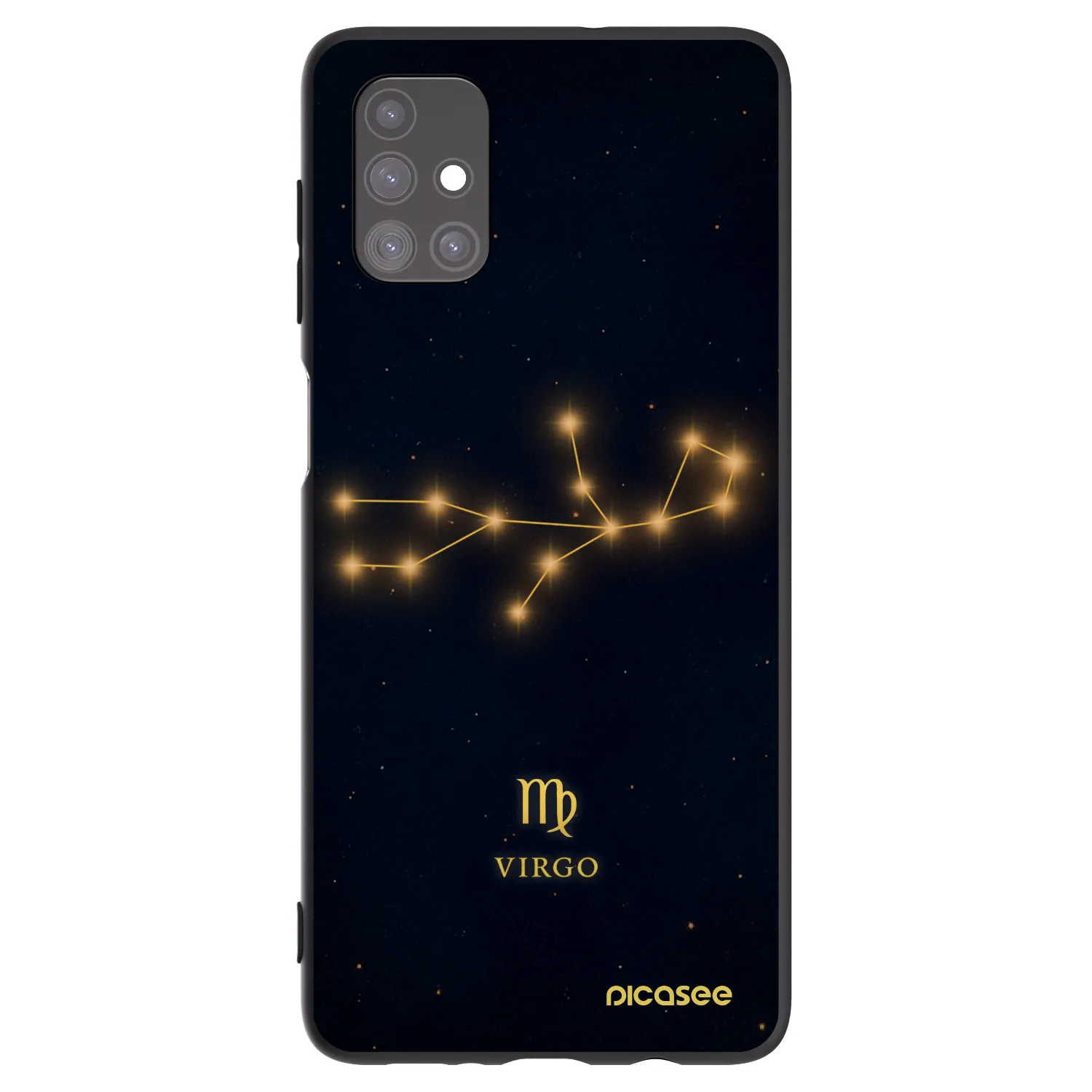 Picasee Samsung Galaxy M51 M515F Hülle - Schwarzes Silikon - VIRGO