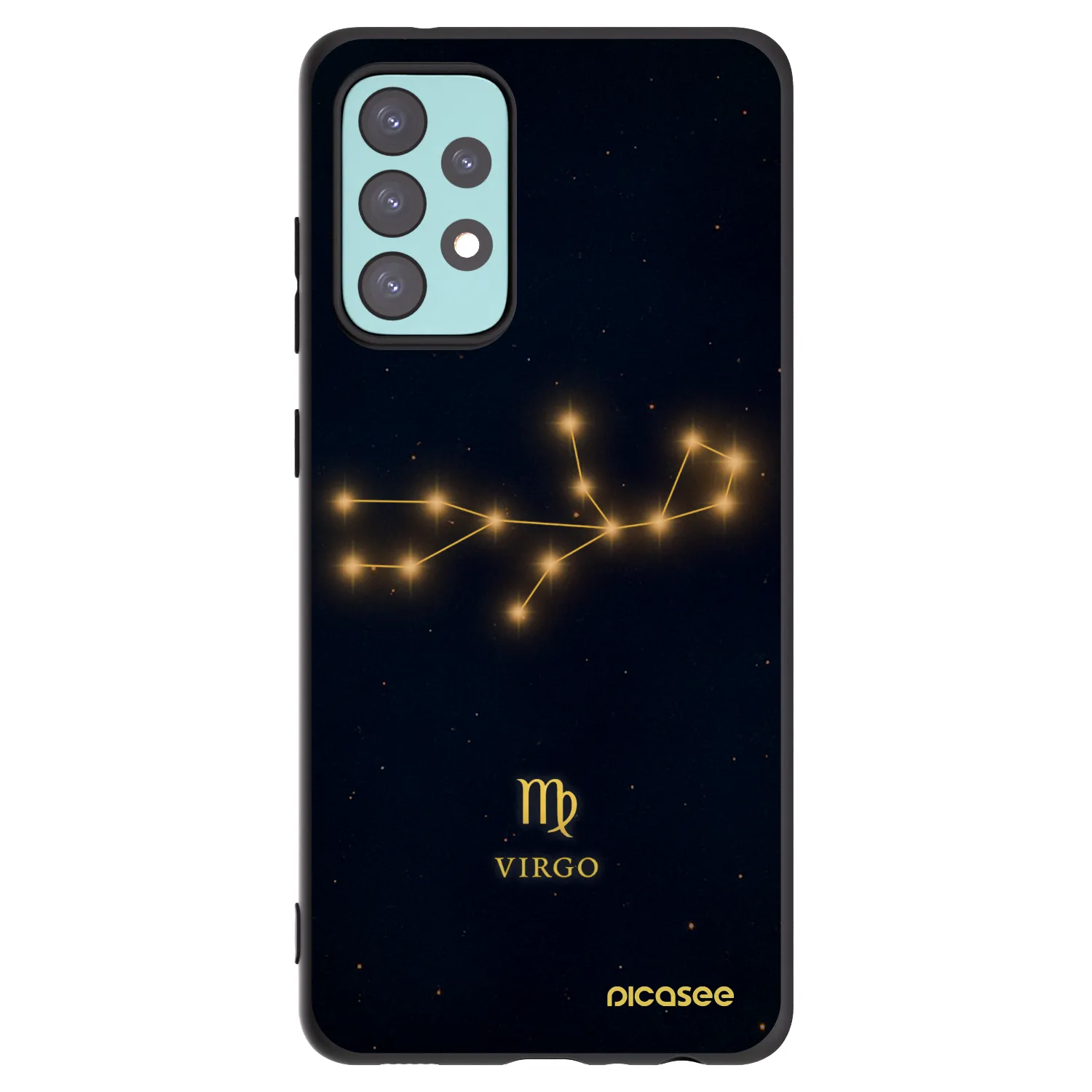 Picasee Samsung Galaxy A72 A725F Hülle - Schwarzes Silikon - VIRGO