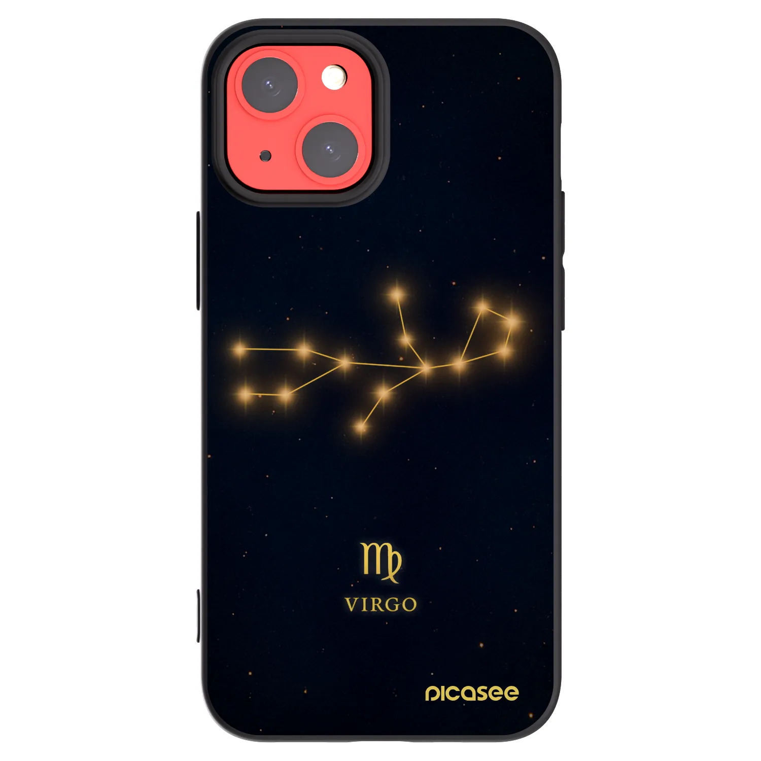 Picasee Apple iPhone 13 mini Hülle - Schwarzes Silikon - VIRGO