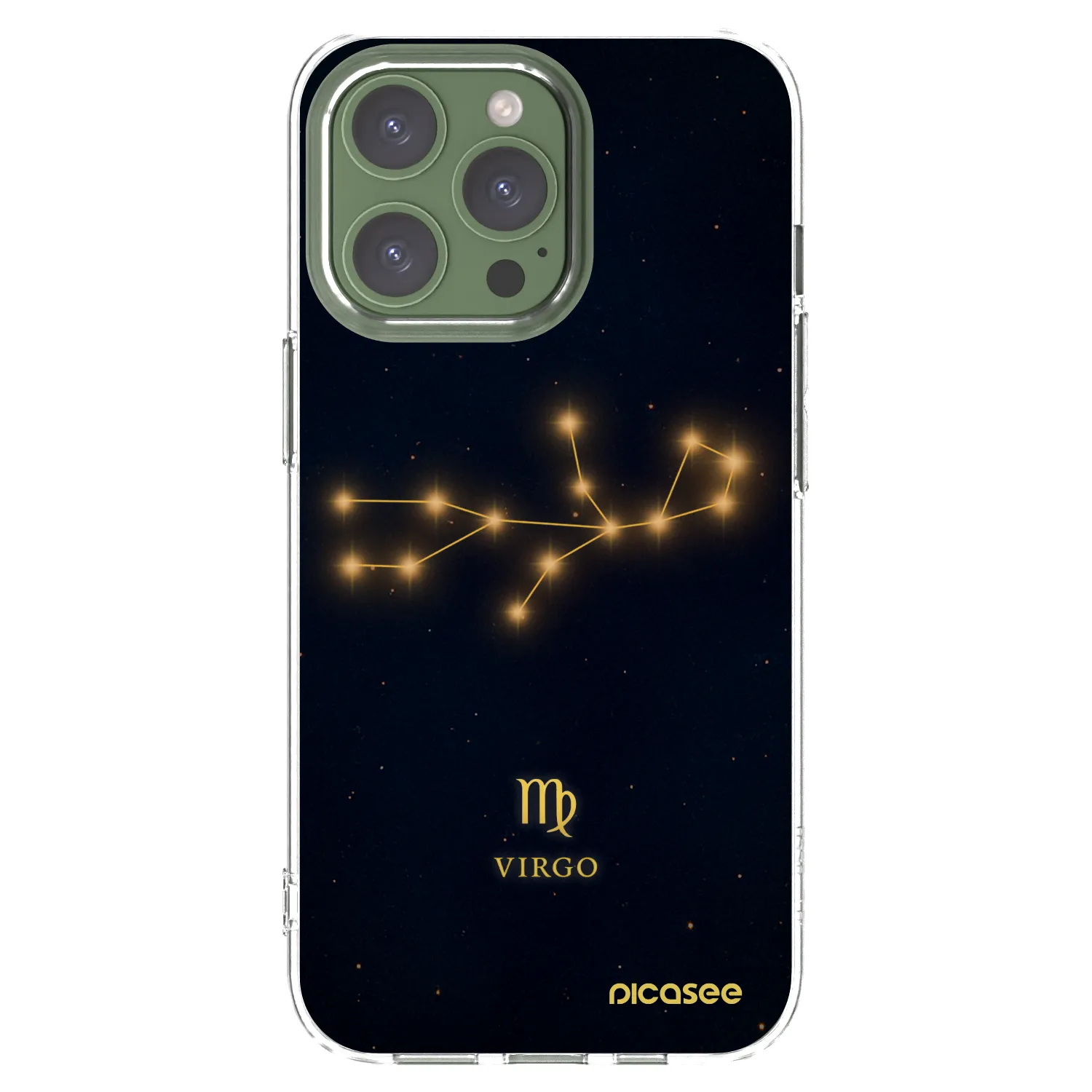 Picasee Apple iPhone 13 Pro Hülle - Transparentes Silikon - VIRGO