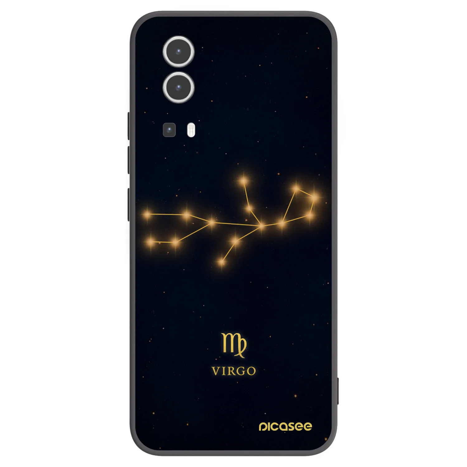 Picasee Vivo Y72 5G Hülle - Schwarzes Silikon - VIRGO