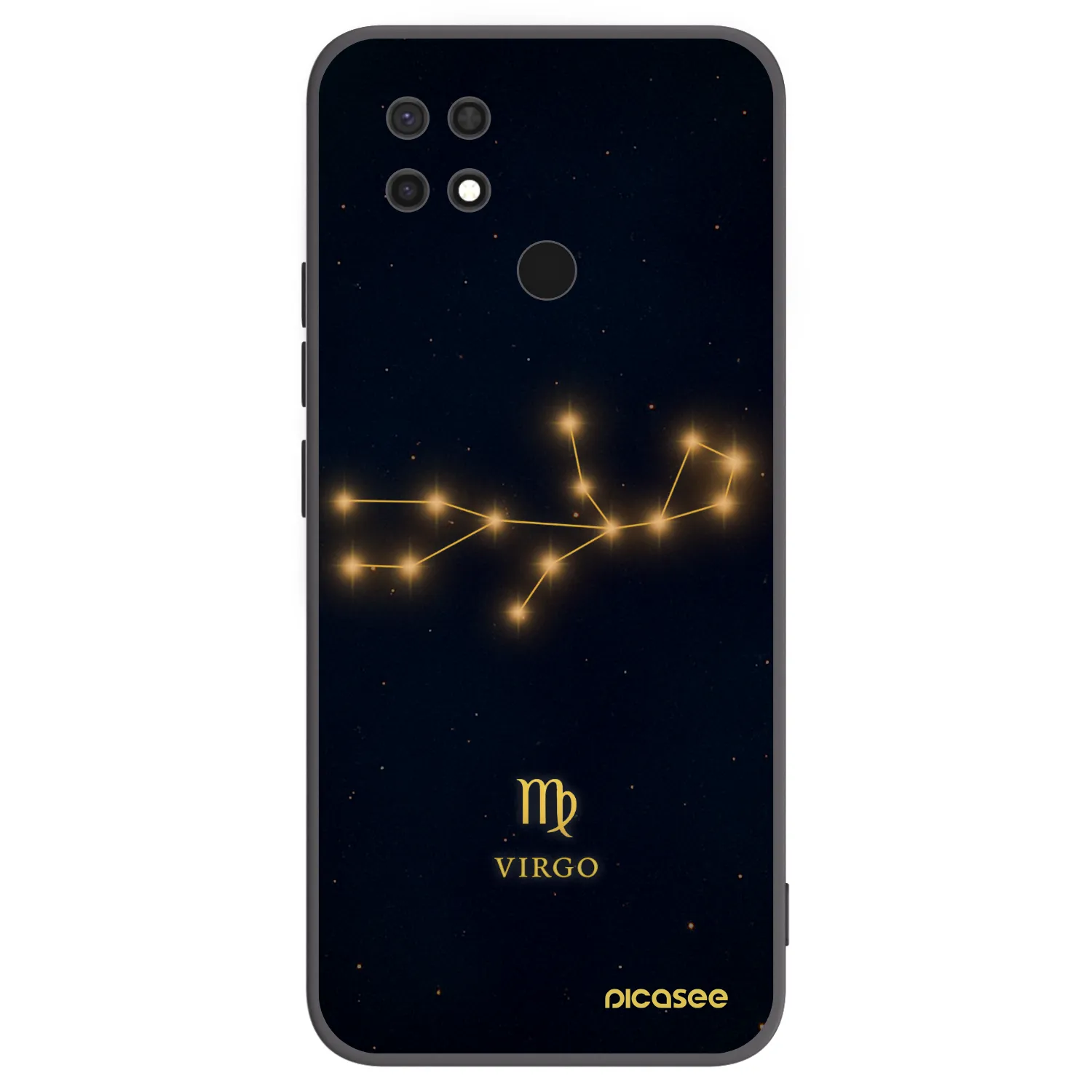 Picasee Xiaomi Redmi 10C Hülle - Schwarzes Silikon - VIRGO