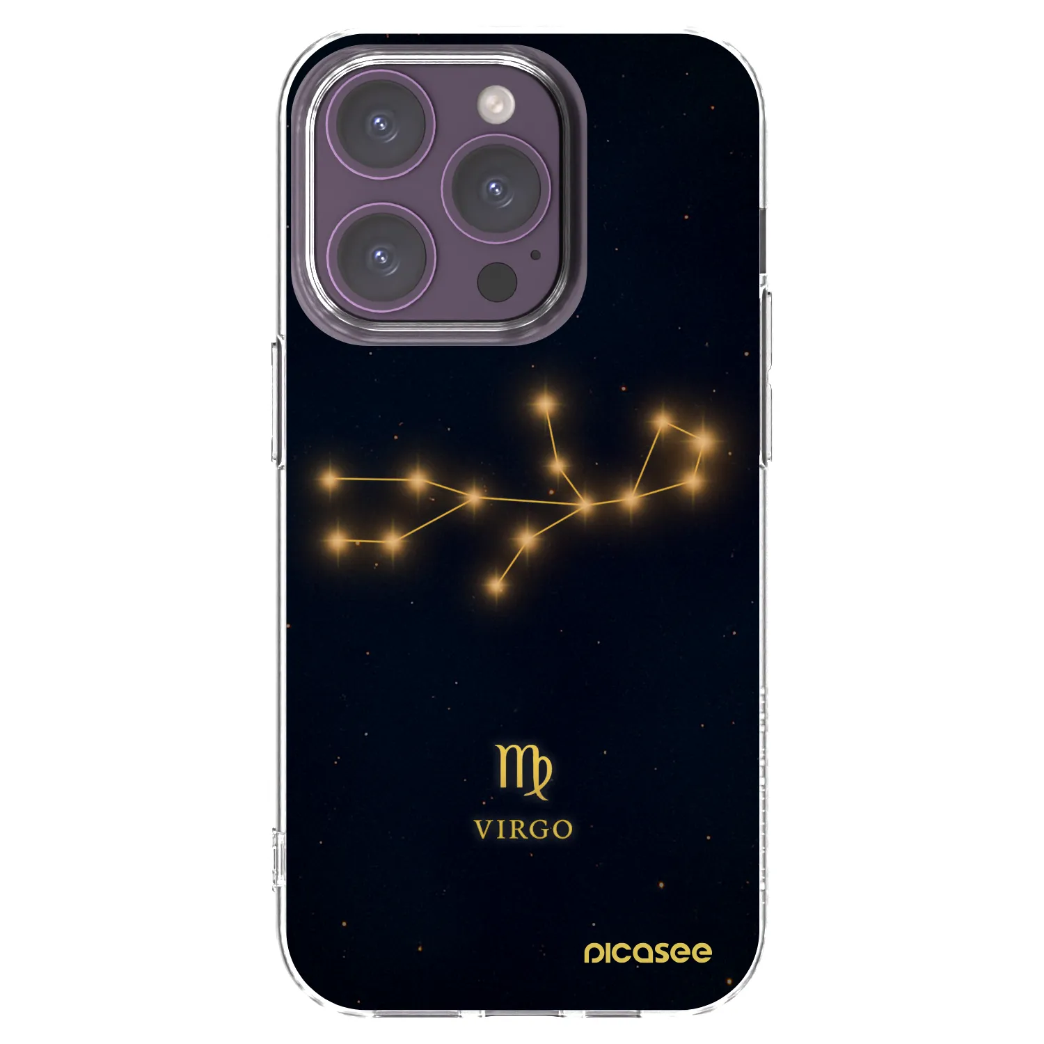 Picasee Apple iPhone 14 Pro Hülle - Transparentes Silikon - VIRGO