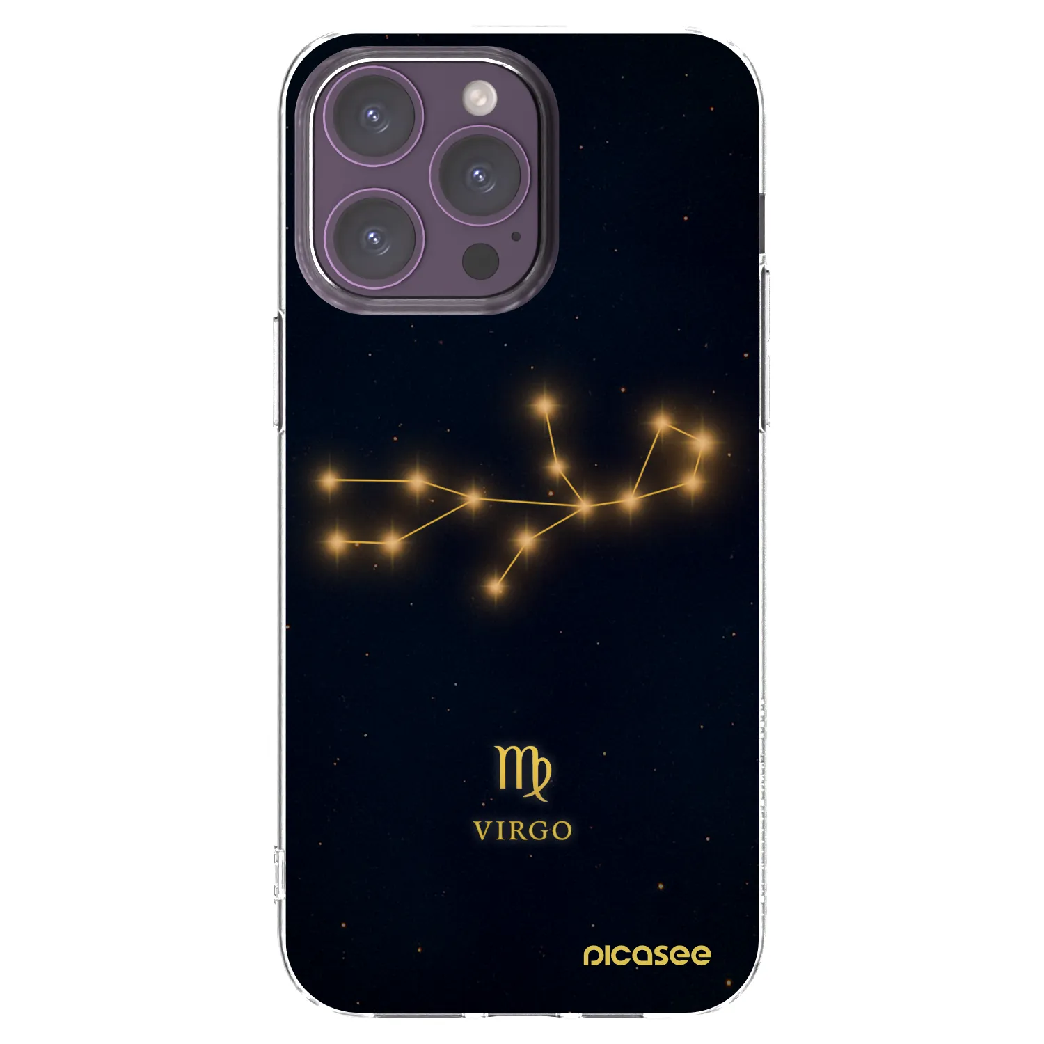 Picasee Apple iPhone 14 Pro Max Hülle - Transparentes Silikon - VIRGO