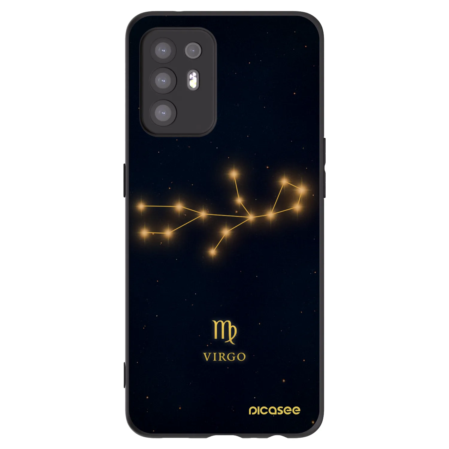 Picasee OPPO A94 5G Hülle - Schwarzes Silikon - VIRGO