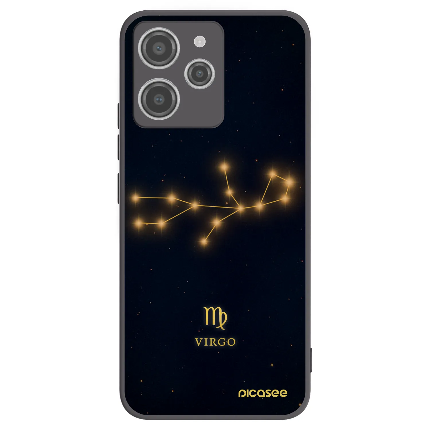 Picasee Xiaomi Redmi 12 4G Hülle - Schwarzes Silikon - VIRGO