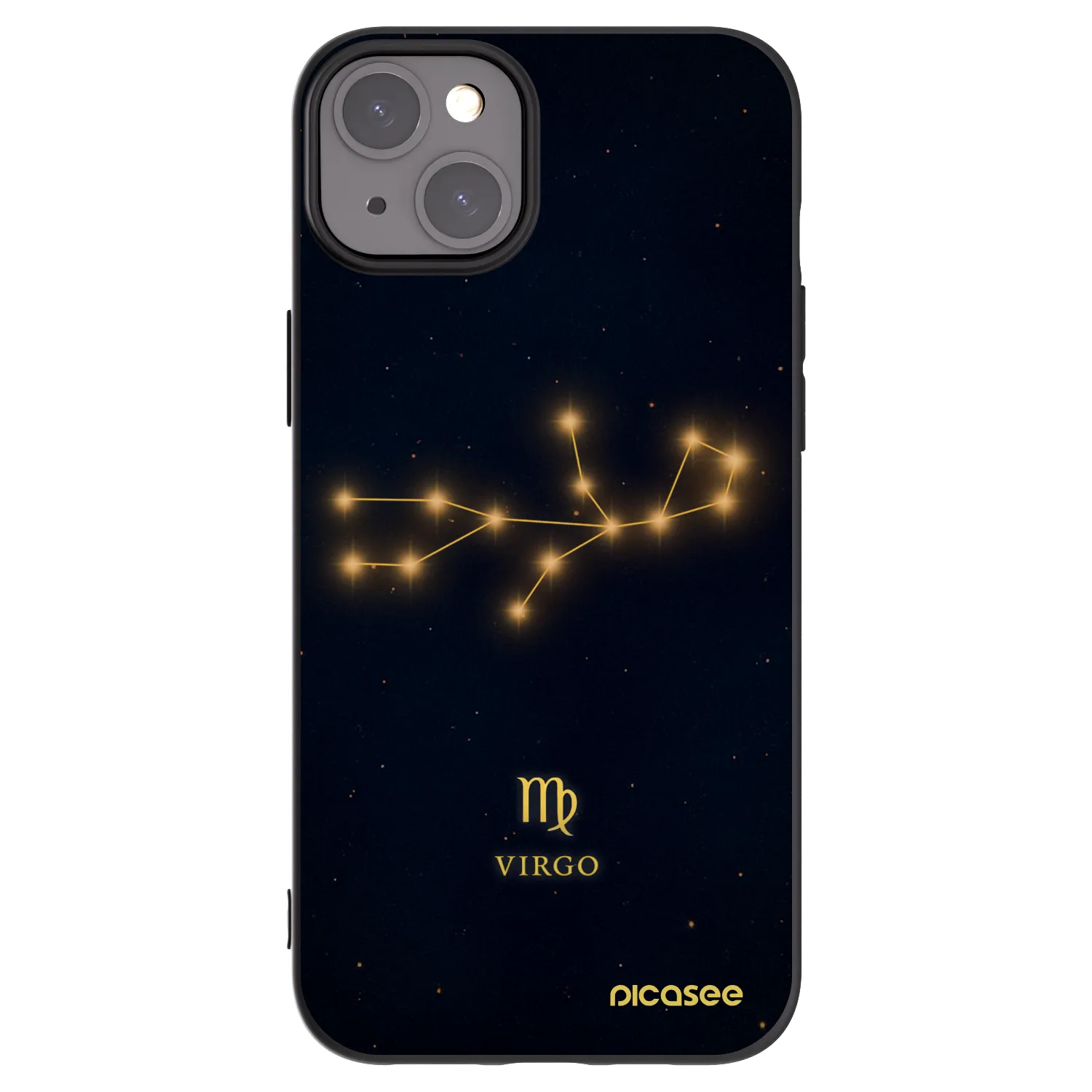 Picasee Apple iPhone 15 Plus Hülle - Schwarzes Silikon - VIRGO