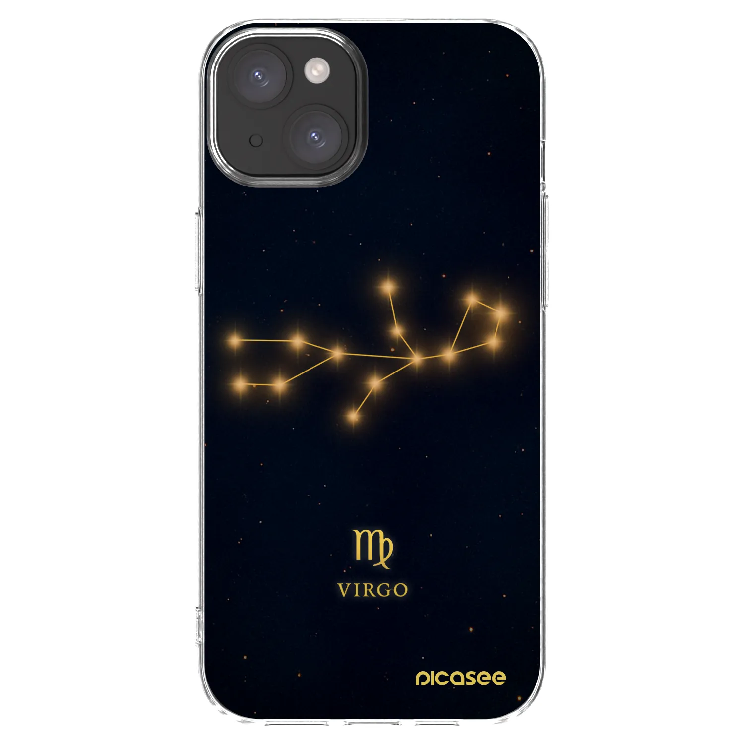 Picasee Apple iPhone 15 Plus Hülle - Transparentes Silikon - VIRGO