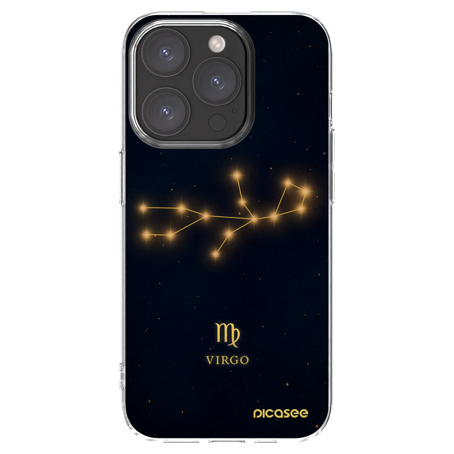 Picasee Apple iPhone 15 Pro Hülle - Transparentes Silikon - VIRGO