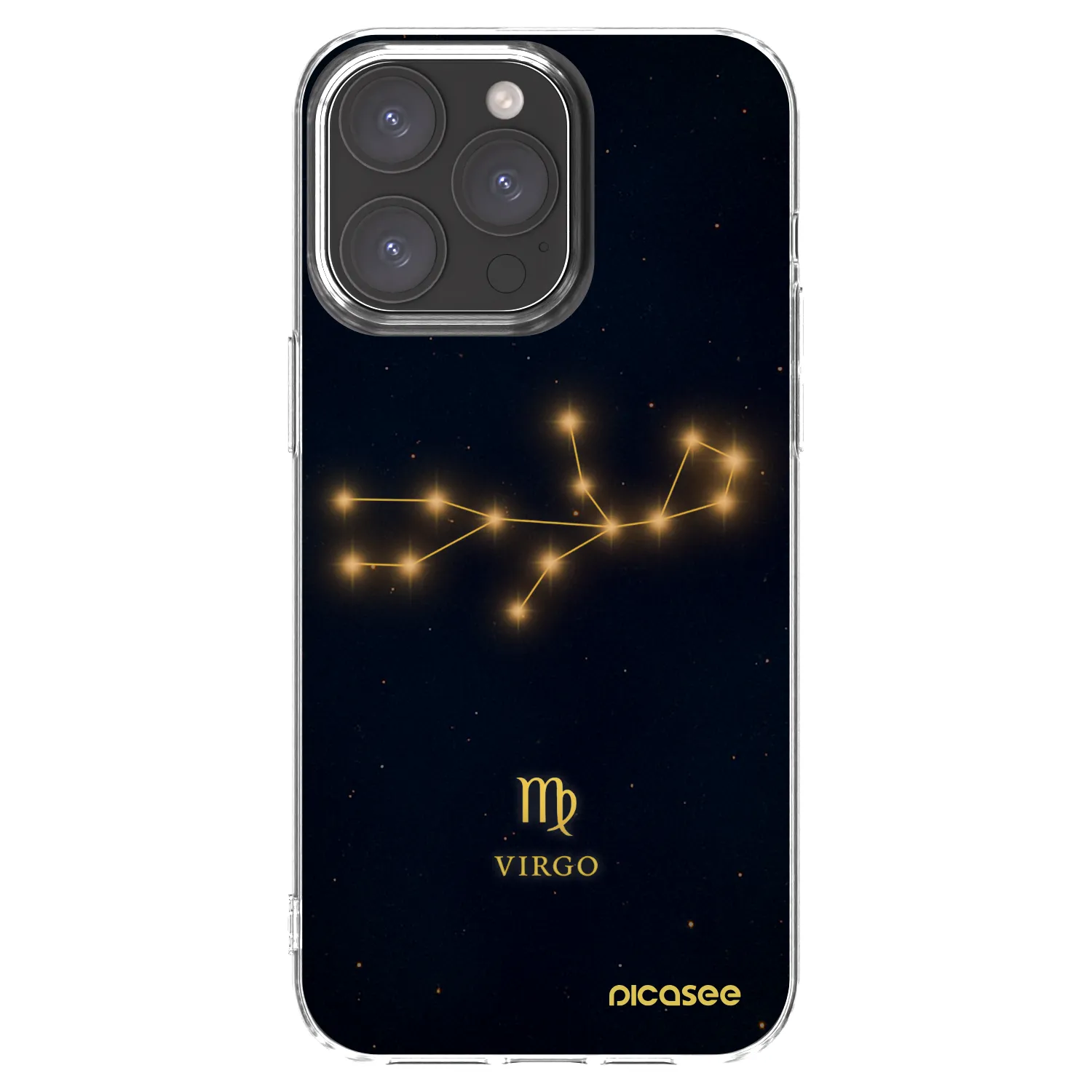 Picasee Apple iPhone 15 Pro Max Hülle - Transparentes Silikon - VIRGO