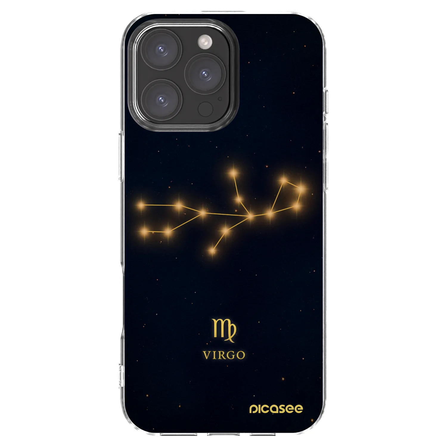 Picasee Apple iPhone 16 Pro Max Hülle - Transparentes Silikon - VIRGO