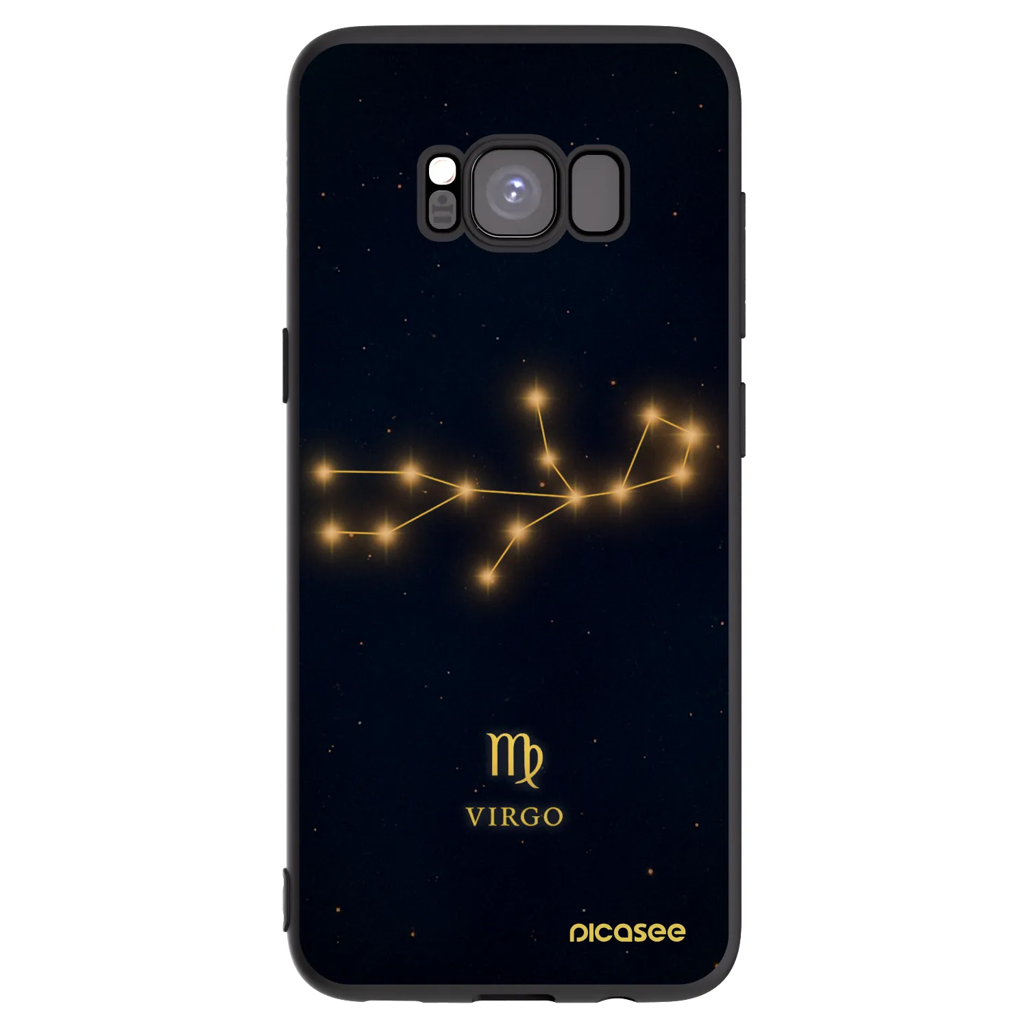 Picasee Samsung Galaxy S8 G950F Hülle - Schwarzes Silikon - VIRGO