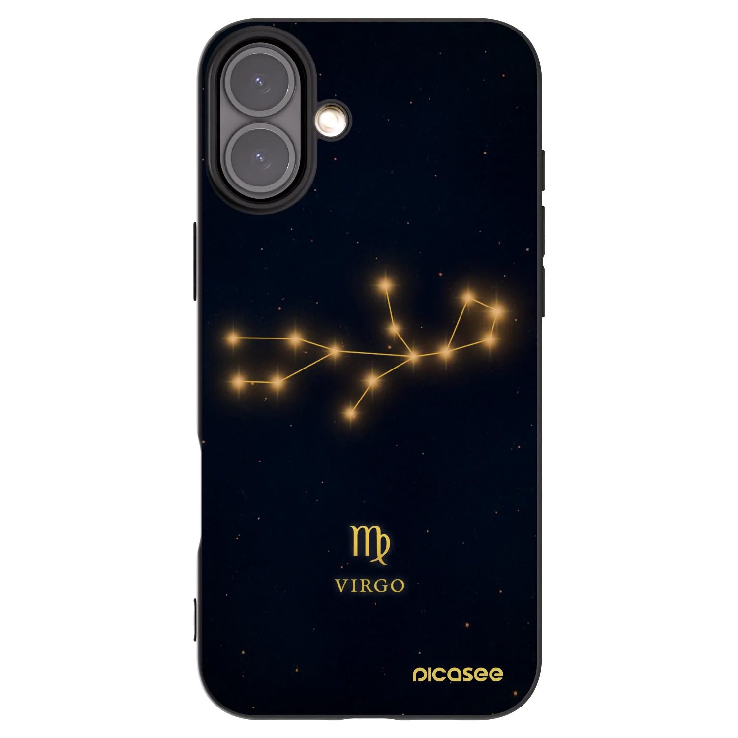 Picasee Apple iPhone 16 Plus Hülle - Schwarzes Silikon - VIRGO
