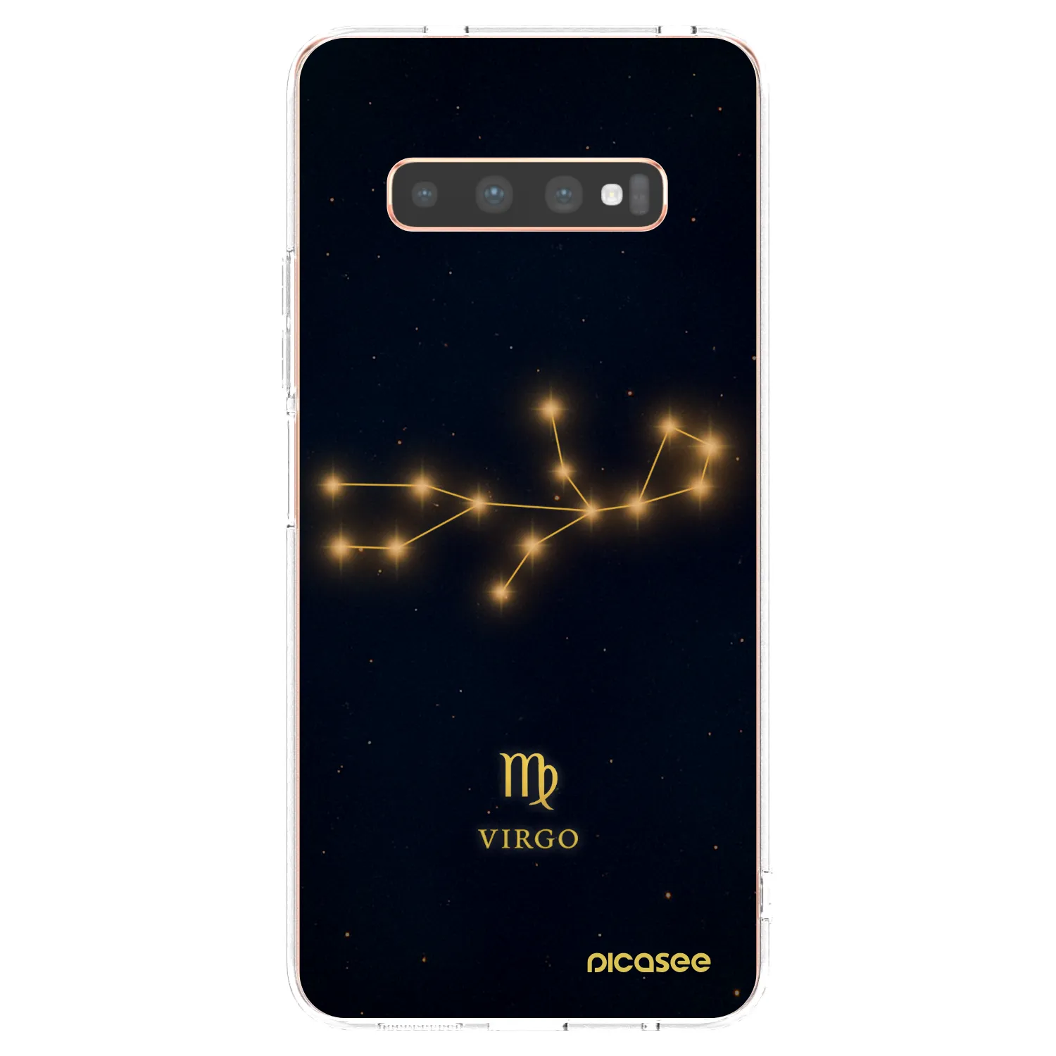 Picasee Samsung Galaxy S10 Plus G975 Hülle - Transparentes Silikon - VIRGO