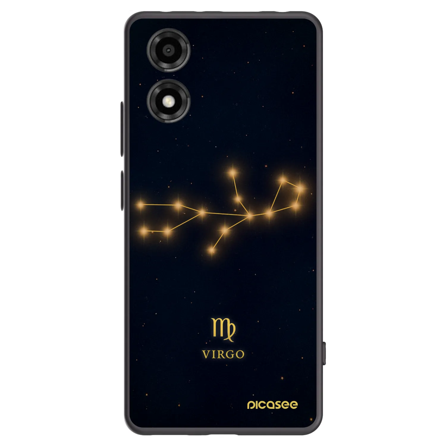 Picasee Motorola Moto E14 Hülle - Schwarzes Silikon - VIRGO