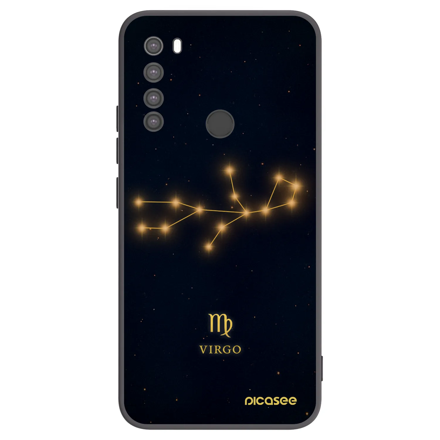 Picasee Xiaomi Redmi Note 8 Hülle - Schwarzes Silikon - VIRGO