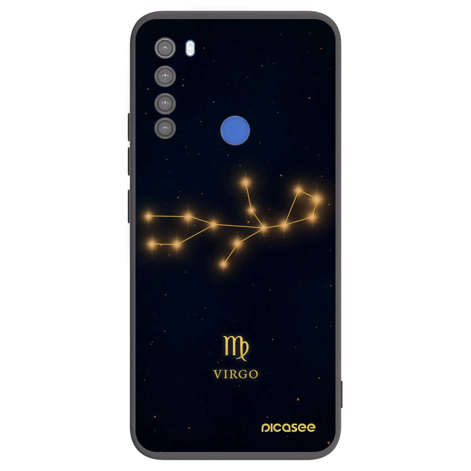 Picasee Xiaomi Redmi Note 8T Hülle - Schwarzes Silikon - VIRGO