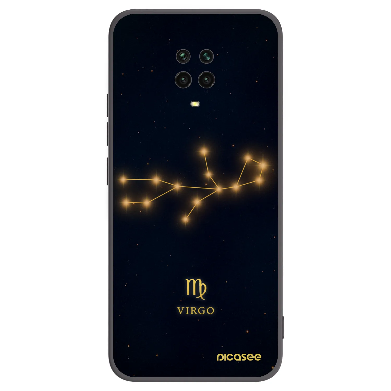 Picasee Xiaomi Redmi Note 9 Pro Hülle - Schwarzes Silikon - VIRGO