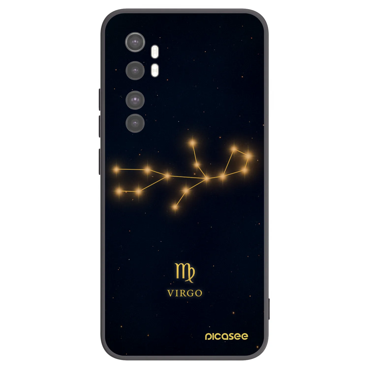 Picasee Xiaomi Mi Note 10 Lite Hülle - Schwarzes Silikon - VIRGO
