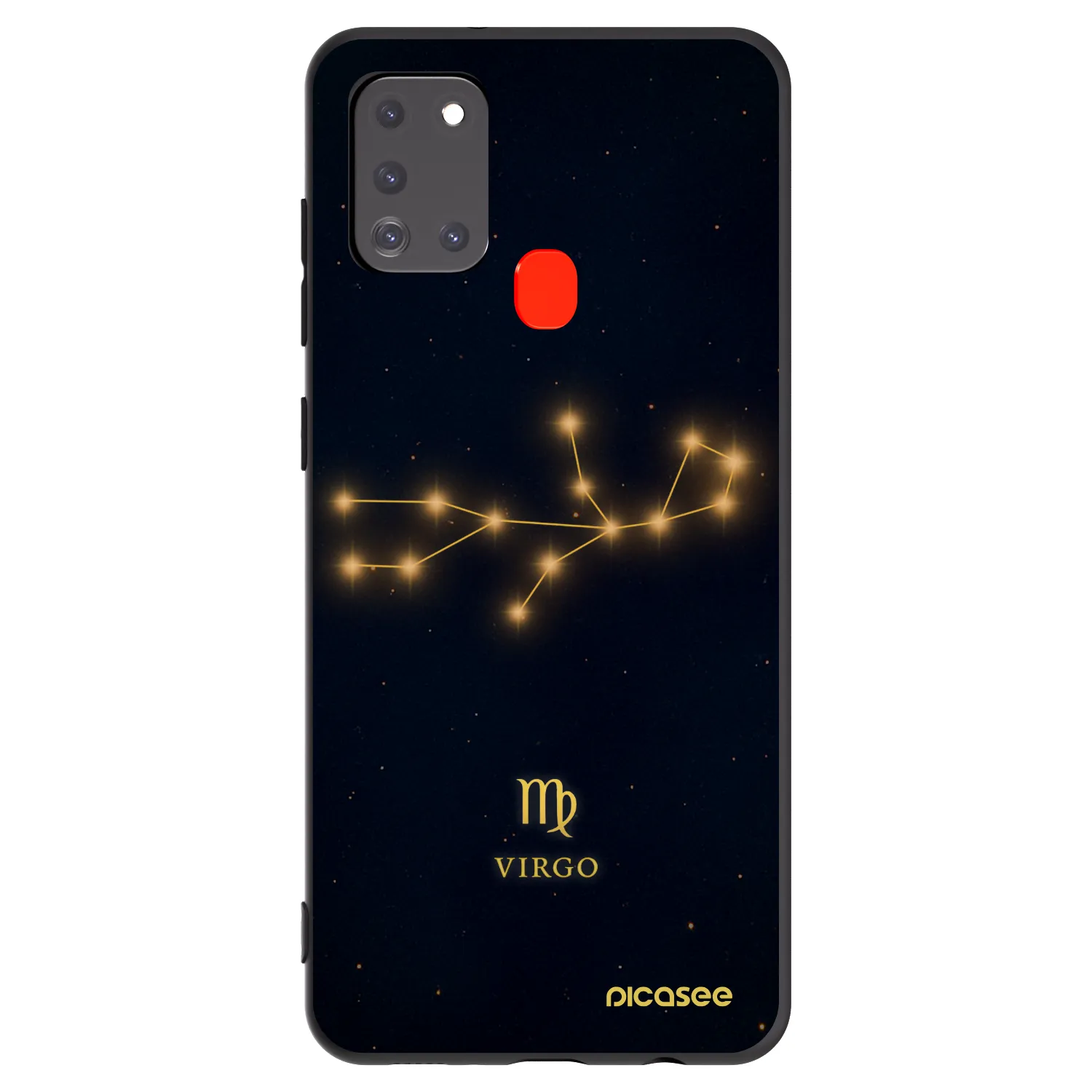 Picasee Samsung Galaxy A21s Hülle - Schwarzes Silikon - VIRGO