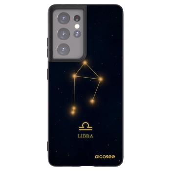 Picasee Samsung Galaxy S21 Ultra 5G G998B Hülle - Schwarzes Silikon - LIBRA