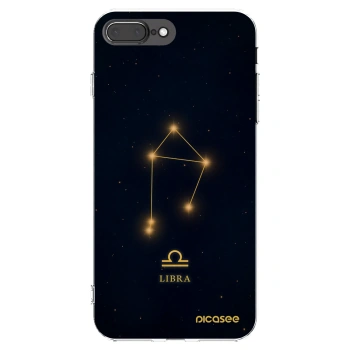 Picasee Apple iPhone 7 Plus Hülle - Transparentes Silikon - LIBRA