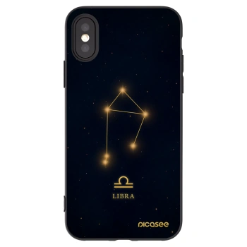 Picasee Apple iPhone X/XS Hülle - Schwarzes Silikon - LIBRA