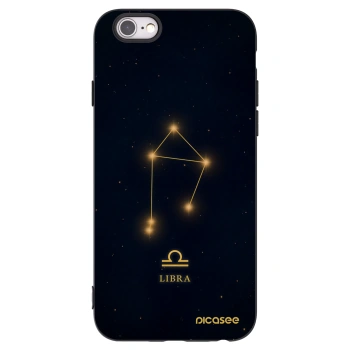 Picasee Apple iPhone 6/6S Hülle - Schwarzes Silikon - LIBRA