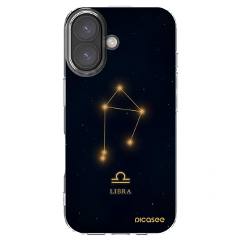 Picasee Apple iPhone 16 Hülle - Transparentes Silikon - LIBRA