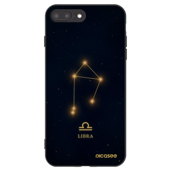 Picasee Apple iPhone 8 Plus Hülle - Schwarzes Silikon - LIBRA