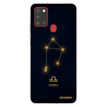 Picasee Samsung Galaxy A21s Hülle - Transparentes Silikon - LIBRA