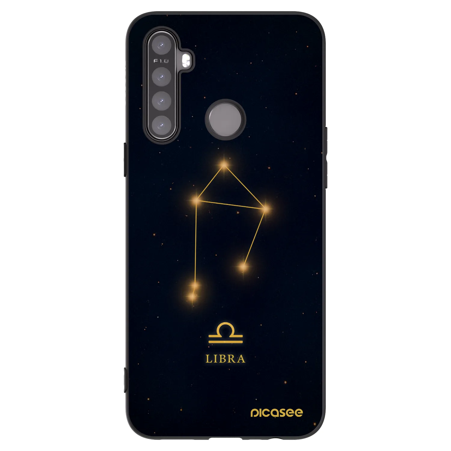 Picasee Realme 5 Hülle - Schwarzes Silikon - LIBRA