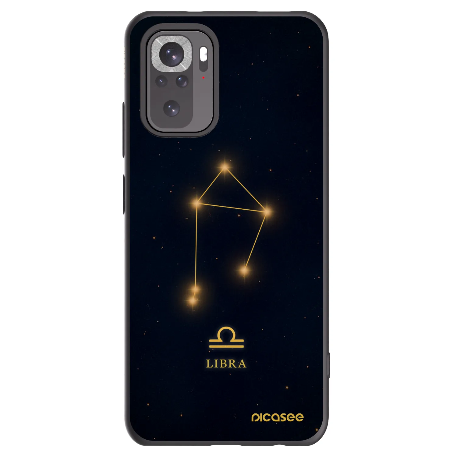 Picasee Xiaomi Redmi Note 10S Hülle - Schwarzes Silikon - LIBRA