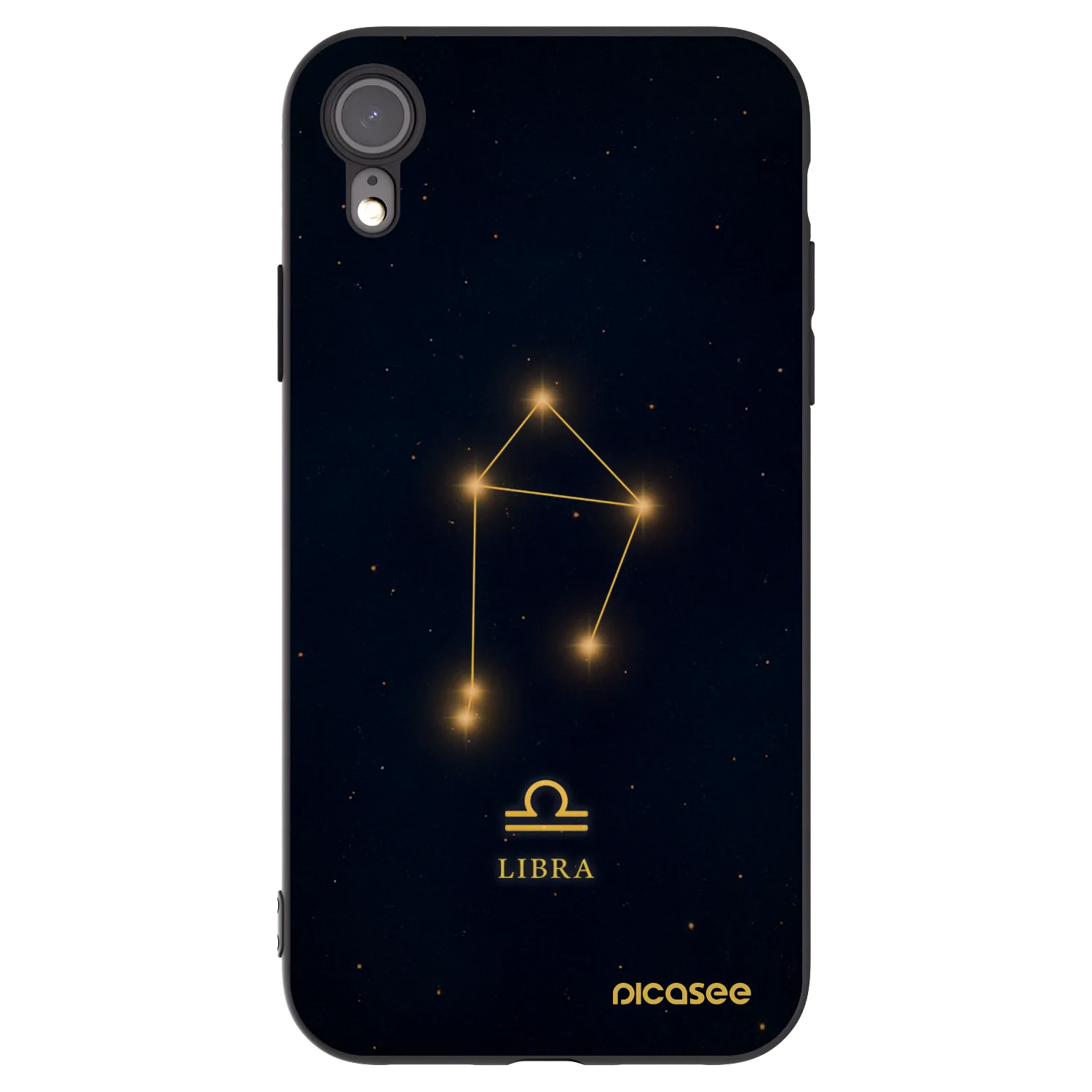 Picasee Apple iPhone XR Hülle - Schwarzes Silikon - LIBRA