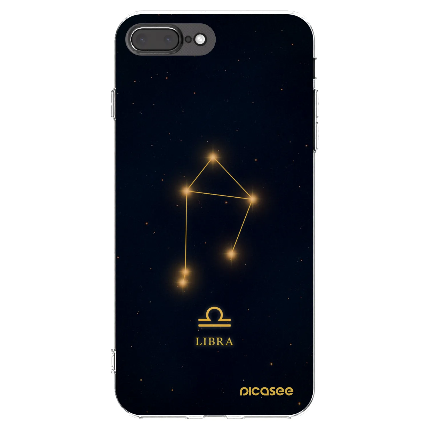 Picasee Apple iPhone 7 Plus Hülle - Transparentes Silikon - LIBRA