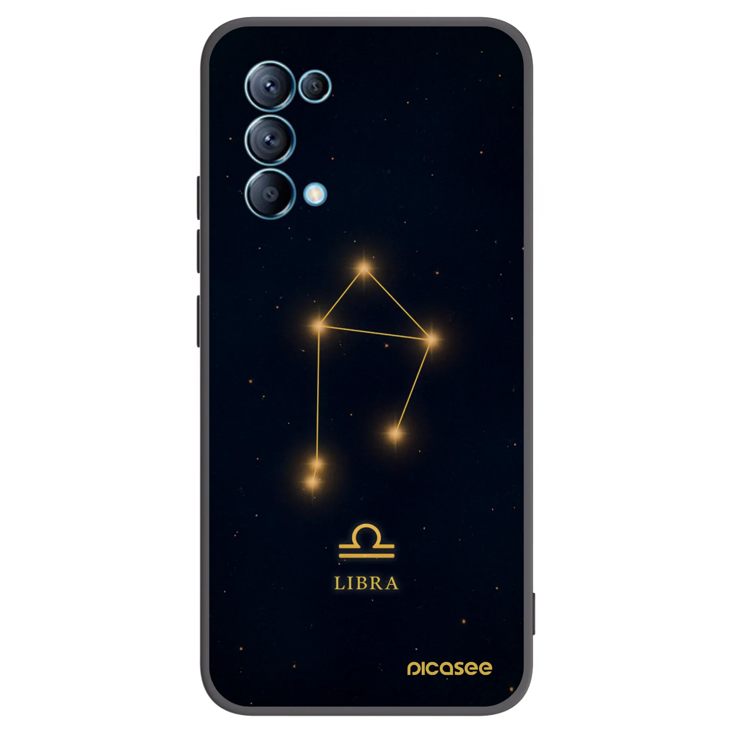 Picasee OPPO Reno 5 5G Hülle - Schwarzes Silikon - LIBRA