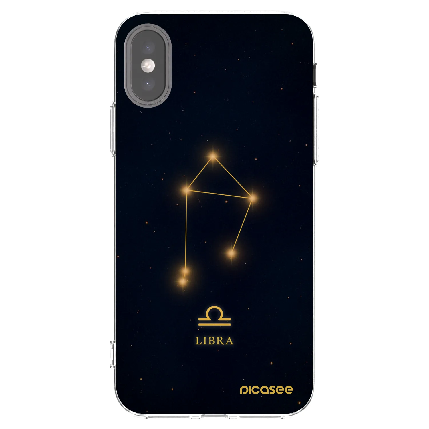 Picasee Apple iPhone X/XS Hülle - Transparentes Silikon - LIBRA