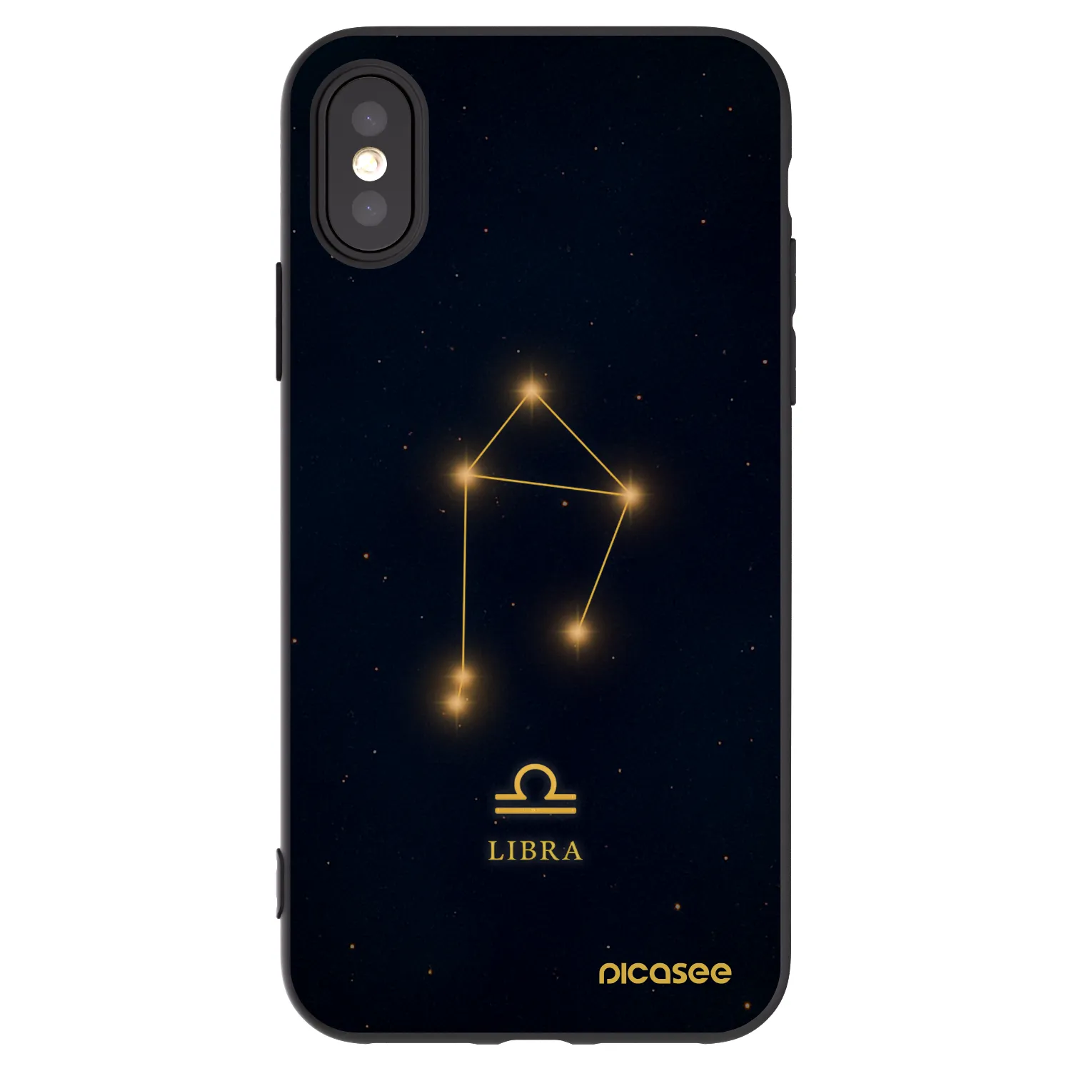 Picasee Apple iPhone X/XS Hülle - Schwarzes Silikon - LIBRA