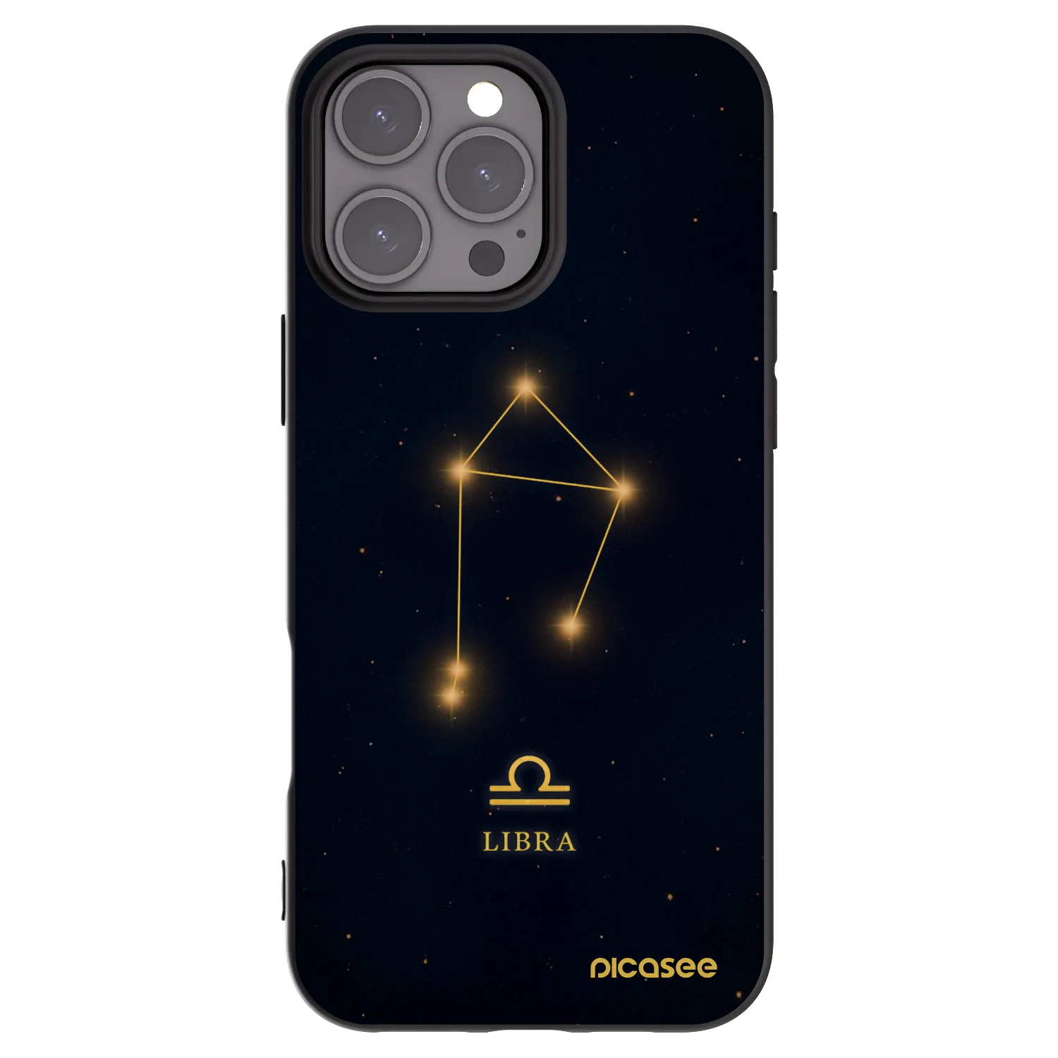 Picasee Apple iPhone 16 Pro Max Hülle - Schwarzes Silikon - LIBRA
