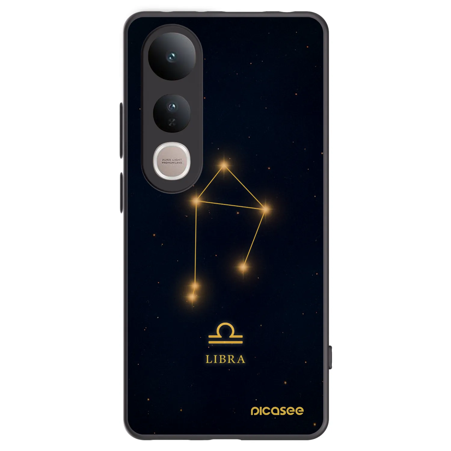 Picasee Vivo V50 Lite 5G Hülle - Schwarzes Silikon - LIBRA