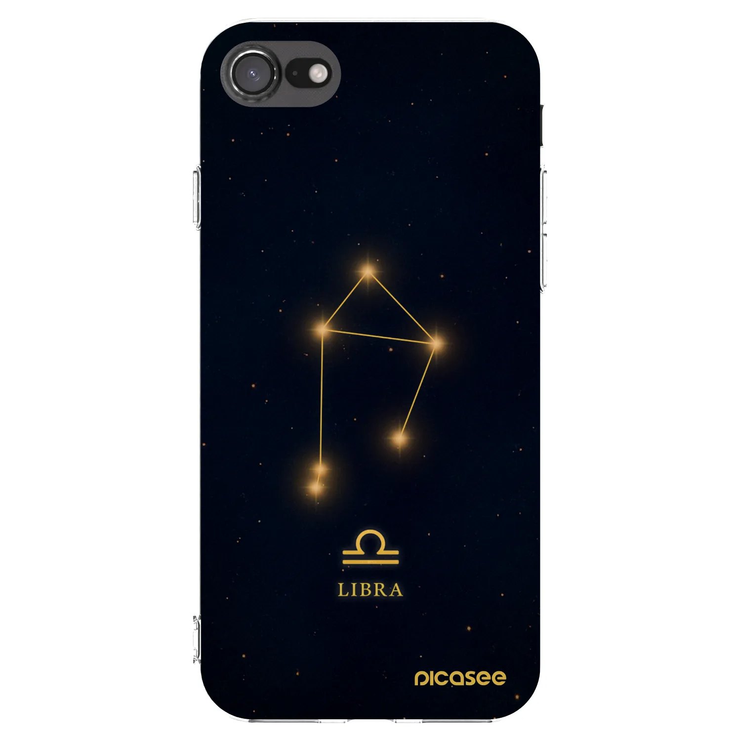 Picasee Apple iPhone SE 2020 Hülle - Transparentes Silikon - LIBRA